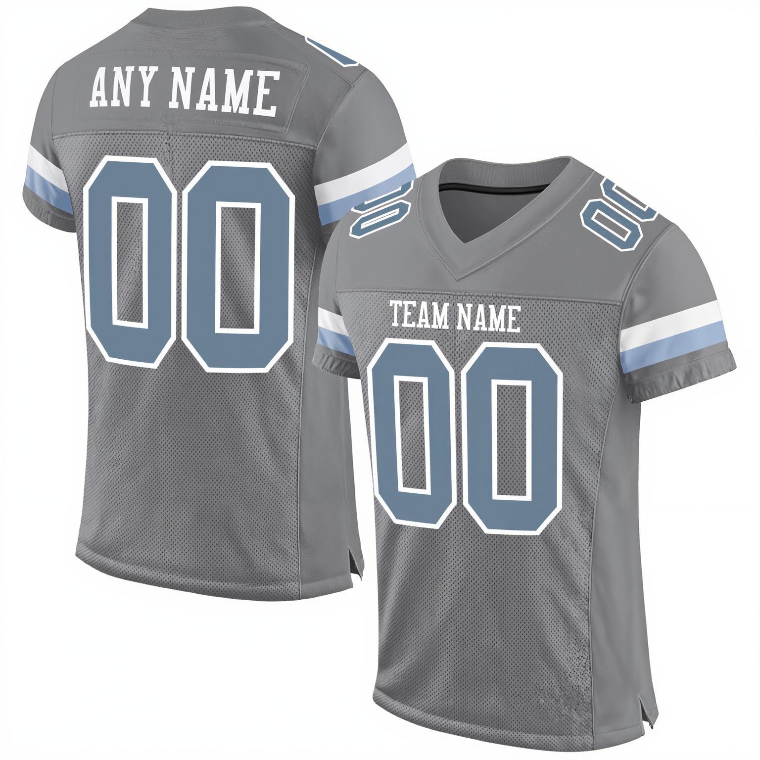 Custom Dark Grey & White Football Jersey